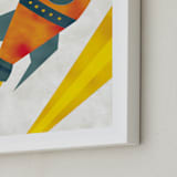 "Space to Explore I" - Art Print in Flare by Heather Schertzer - Frame Close-up