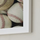 "Baseball 2" - Art Print in Beige by Helen Makadia - Frame Close-up