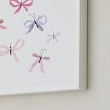 "Butterfly Bows" - Art Print in Lavender by Baumbirdy - Frame Close-up