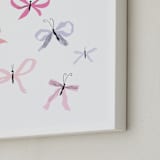 "Butterfly Bows" - Art Print in Lavender by Baumbirdy - Frame Close-up