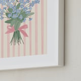 "Forget Me Not" - Art Print in Rose by Joanna Rosado - Frame Close-up