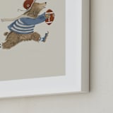 "Animal All-Stars 1" - Art Print in Dusty Beige by Malunio - Frame Close-up