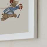 "Animal All-Stars 1" - Art Print in Dusty Beige by Malunio - Frame Close-up