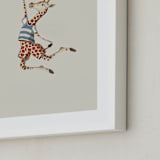 "Animal All-Stars 2" - Art Print in Dusty Beige by Malunio - Frame Close-up