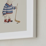 "Animal All-Stars 3" - Art Print in Dusty Beige by Malunio - Frame Close-up