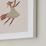 "Animal All-Stars 5" - Art Print in Dusty Beige by Malunio - Frame Close-up