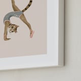 "Animal All-Stars 6" - Art Print in Dusty Beige by Malunio - Frame Close-up