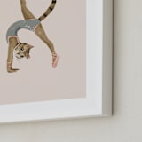 "Animal All-Stars 6" - Art Print in Dusty Beige by Malunio - Frame Close-up