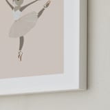 "Animal All-Stars 8" - Art Print in Dusty Beige by Malunio - Frame Close-up