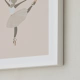 "Animal All-Stars 8" - Art Print in Dusty Beige by Malunio - Frame Close-up