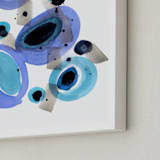 "Enigma " - Art Print in cobalt blue by Amelia Gluba - Frame Close-up