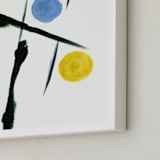 "Expressive Calligraphy 1" - Art Print in buttery yellow by Amelia Gluba - Frame Close-up