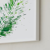 "Palm Splash" - Art Print in Palm Green by Michelle Jean - Frame Close-up