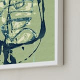 "Viceroy" - Art Print in Green by Misty Hughes - Frame Close-up