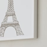 "Eiffel Tower in Pen" - Art Print in Warm Grey by Sharon Rowan - Frame Close-up