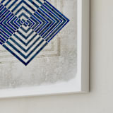 "Et cetera" - Art Print in Navy Blue by Alex Isaacs Designs - Frame Close-up