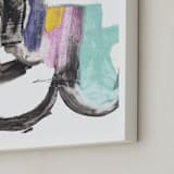 "Ghost Writer" - Art Print in Turquoise by Misty Hughes - Frame Close-up