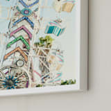 "La Cremallera" - Art Print in Color by Asha Nahas - Frame Close-up