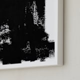 "Back in Black" - Art Print in Black and White by Ilana Greenberg - Frame Close-up