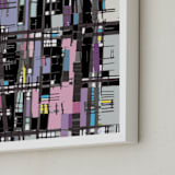 "Lavender City" - Art Print in Lavender by Jan Shepherd - Frame Close-up