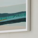 "Abstract  Seascape Jade Green" - Art Print in jade green by Caryn Owen - Frame Close-up