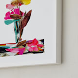 "Collage Letter I" - Art Print in Imperial red by Kiana Lee - Frame Close-up