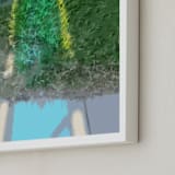 "Solar Parking 1" - Art Print in Bright Sky Blue by Jeff Preuss - Frame Close-up