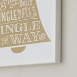 "Jingle Bells" - Art Print in Gold by Jessie Steury - Frame Close-up