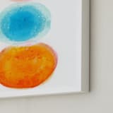 "Snowcone in Aruba" - Art Print in Orange Coral by Alex Isaacs Designs - Frame Close-up