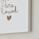 "You are so loved" - Art Print in Gold Foil by Angela Thompson - Frame Close-up