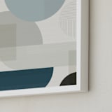 "Shuffle Series Uptown" - Art Print in Moody Blue by Jennifer Morehead - Frame Close-up