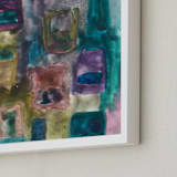 "watercolor abstract1" - Art Print in blue by Ramoncita - Frame Close-up