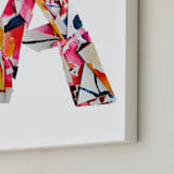 "Collage letter A" - Art Print in Red Apple by Kiana Lee - Frame Close-up