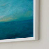 "Storm Break" - Art Print in Cyan by Christy Sheehan - Frame Close-up
