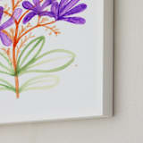 "handpainted watercolor flower" - Art Print in purple by Ramoncita - Frame Close-up