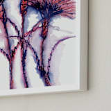 "Wild Carnations" - Art Print in Scarlet by Amelia Gluba - Frame Close-up