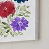 "hand painted flowers_1M" - Art Print in red by Ramoncita - Frame Close-up