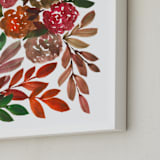 "hand painted flowers_1D" - Art Print in dark red by Ramoncita - Frame Close-up