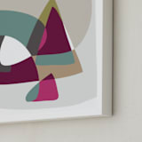 "From the Mountains to the Sea" - Art Print in Merlot by Christina Flowers - Frame Close-up