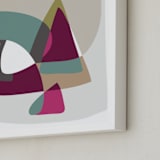 "From the Mountains to the Sea" - Art Print in Merlot by Christina Flowers - Frame Close-up