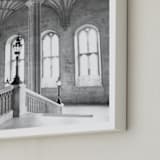 "Oxford Steps" - Art Print in Oxford Gray by Krissy Bengtson - Frame Close-up