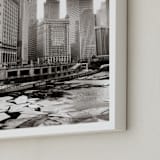 "Chicago Winter" - Art Print in City grey by Johanna Phillips Huuva - Frame Close-up