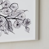 "Expressive Floral" - Art Print in Dove Grey by Amelia Gluba - Frame Close-up