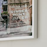 "Ginger Mint Julep" - Art Print in grainy by Mary Ann Glynn-Tusa - Frame Close-up