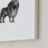 "Le Lion" - Art Print in Black by IMG_101 - Frame Close-up