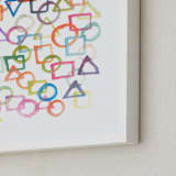 "hand painted shapes" - Art Print in orange by Ramoncita - Frame Close-up