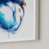 "Blue Flowing Watercolor" - Art Print in Ocean Blues by Amy Lighthall - Frame Close-up