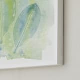 "Dancing Leaves" - Art Print in Limon Yellow by Amelia Gluba - Frame Close-up