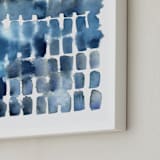 "indigo wash marks" - Art Print in indigo blue by Kelly Witmer - Frame Close-up