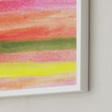 "painted abstract stripes" - Art Print in yellow by Ramoncita - Frame Close-up
